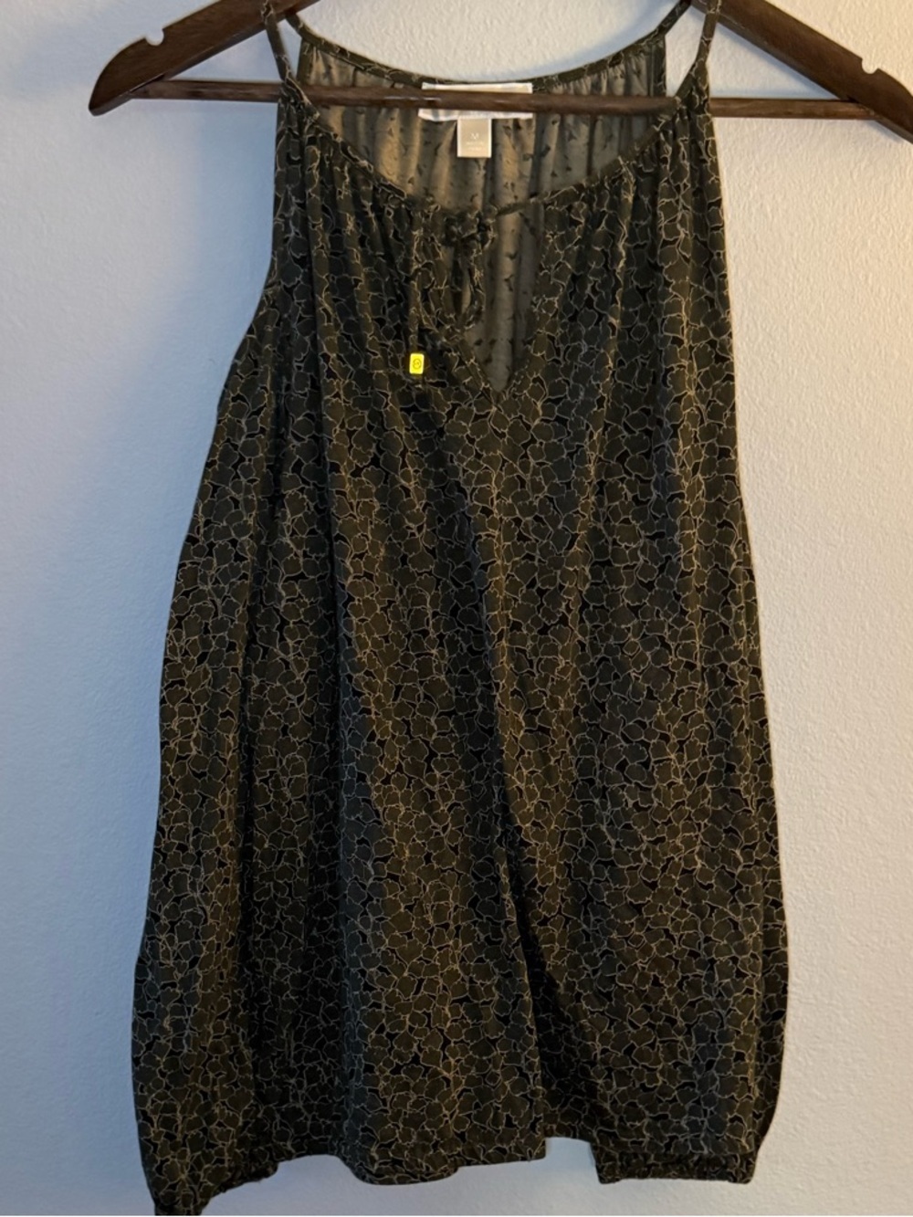 MICHAEL Michael Kors Black and Gold Print Top